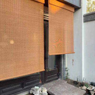 Le bambou de bureau de salon de thé roulent vers le haut des nuances de Sun, abat-jour de rouleau en bambou pour le balcon