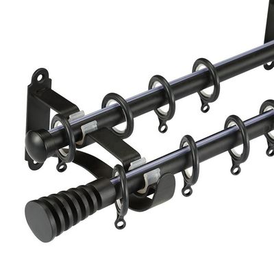 Double tuyau simple Rod Steel Material Modern Style de rideau pour la maison