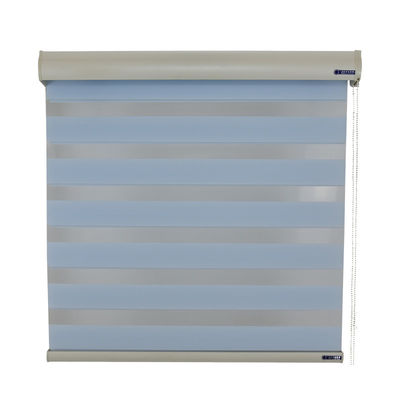 Le zèbre motorisé pur de double couche aveugle le modèle horizontal pour la fenêtre d'oriel