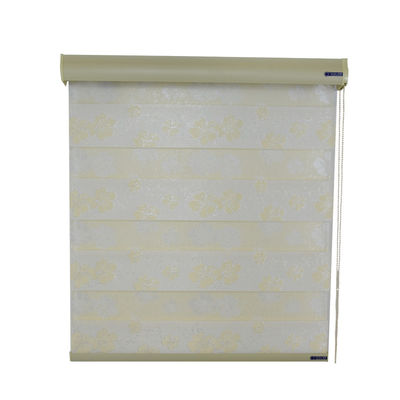 Matériel horizontal de fils de polyesters de style de double de panne d'électricité de rouleau rideau aveugle en zèbre