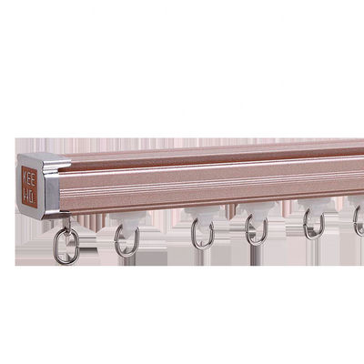 Voie silencieuse de rideau en métal en aluminium avec le style fixé au mur monté par plafond