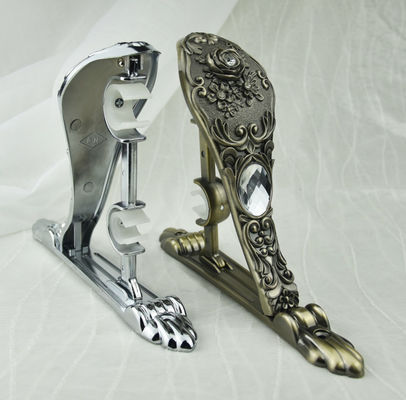 accessoires de rideau en parenthèse de rideau fixé au mur argenté résistant en 28/19mm doubles