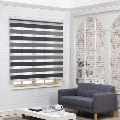 Couche électrique d'abat-jour de fenêtre de rouleau double transparente avec le matériel de polyester