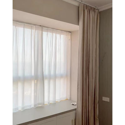 Moteur motorisé en aluminium se pliant ondulé silencieux de WifiTuya de voie de rideau en Smart Home pour la chambre à coucher