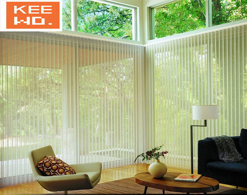 Abat-jour verticaux extérieurs manuels de PVC pour le style moderne respirable de portes