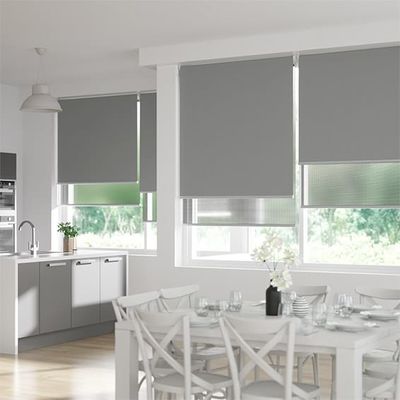 Le tissu manuel Gris Day And Night Roller aveugle pour la protection de la vie privée d'intérieur