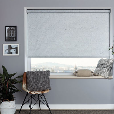 Le tissu manuel Gris Day And Night Roller aveugle pour la protection de la vie privée d'intérieur