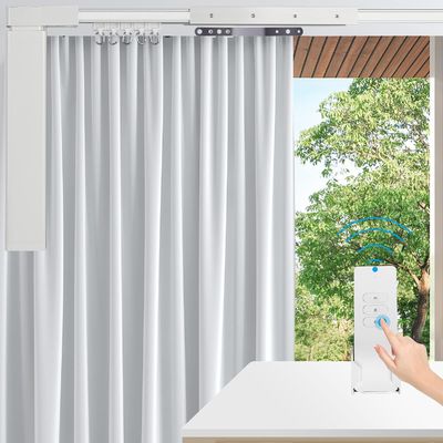 Système électrique futé automatique de voie ferroviaire de rideau d'usine de plafond en moteur résistant en aluminium en gros de Tuya Wifi
