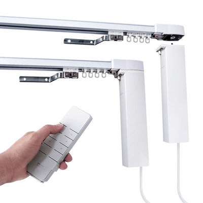 Voie ferroviaire motorisée automatique adaptée aux besoins du client de rideau en moteur sans fil de salon d'alliage d'aluminium pour le Smart Home