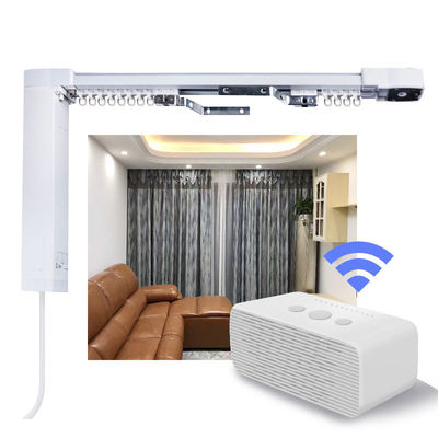 Le fabricant en gros Silent Design Ripple plient la voie ferroviaire électrique en aluminium de rideau en Smart Home de moteur de Wifi Tuya