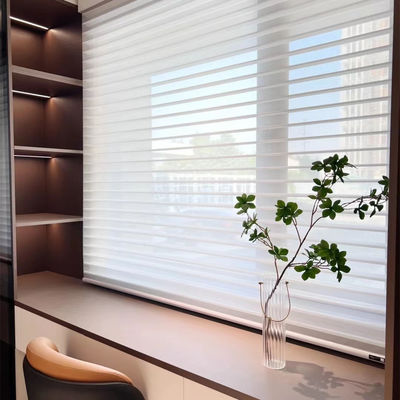 Rideau aveugle Gray Colored For Living Room blanc en zèbre de rouleau