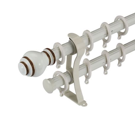 tiges de rideau de finition complètes de poteau de 32mm de matériel en barre en aluminium épaisse en métal avec tous les accessoires
