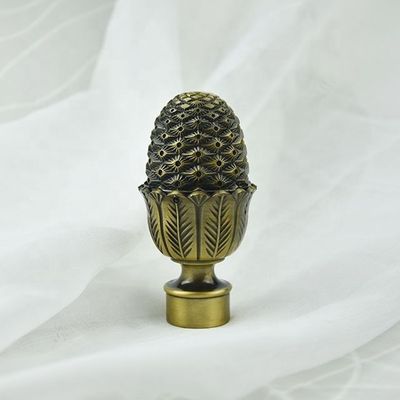 ensemble en bronze de tiges de rideau de fer en métal de ruban d'en cuivre de Chrome d'or de décoration en gros de fenêtre