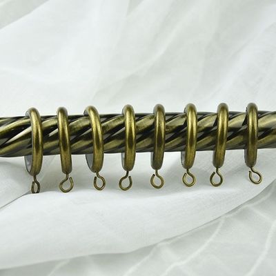 ensemble en bronze de tiges de rideau de fer en métal de ruban d'en cuivre de Chrome d'or de décoration en gros de fenêtre