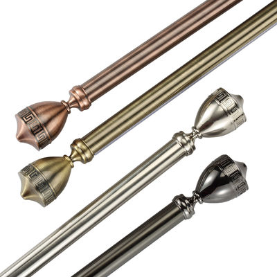 Long rideau résistant élégant Rod Brackets With Round Finials