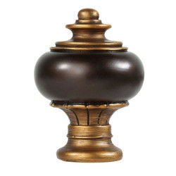 Long rideau résistant élégant Rod Brackets With Round Finials