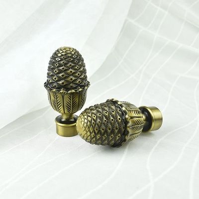 Rideau Rods en laiton tordu par fenêtre de rideau de fer en short travaillé de Polonais double