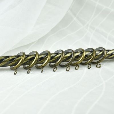 Rideau Rods en laiton tordu par fenêtre de rideau de fer en short travaillé de Polonais double