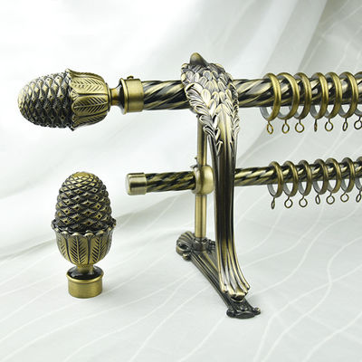 rideau Rod Accessories en Polonais de rideau tordu par Finials en bronze en rideau en 28/19mm