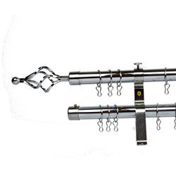 fenêtre extensible de Rod Silver Color For Home de tuyau de rideau en 28mm