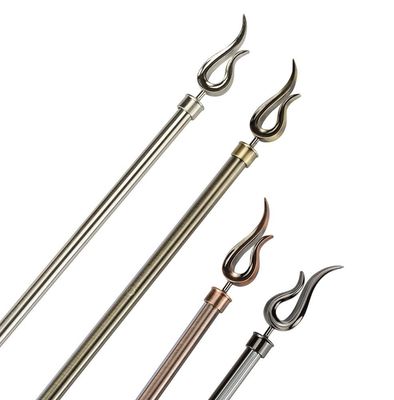 Rideau Rods extensible en laiton antique en acier inoxydable avec des accessoires de rideau