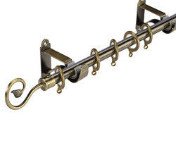 Rideau Rods extensible en laiton antique en acier inoxydable avec des accessoires de rideau
