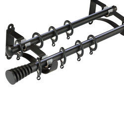 Rideau Rods extensible en laiton antique en acier inoxydable avec des accessoires de rideau
