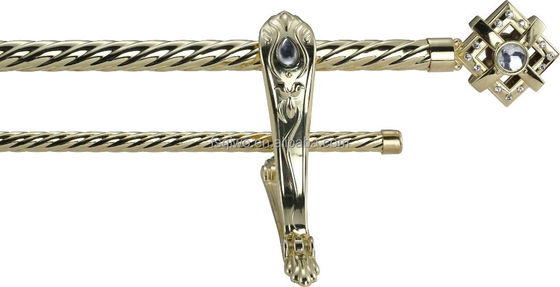 Rideau de fer Rod de finition en métal de conceptions de décoration anti- d'or de Chrome de ruban en laiton classique d'Anti-cuivre