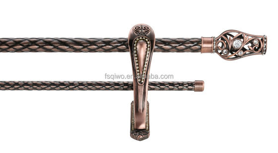 Rideau de fer Rod de finition en métal de conceptions de décoration anti- d'or de Chrome de ruban en laiton classique d'Anti-cuivre