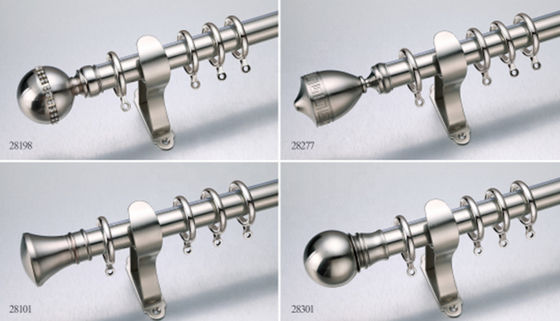 Couleur en bronze de nickel de Rod Metal Stainless Steel Material de tuyau moderne de rideau
