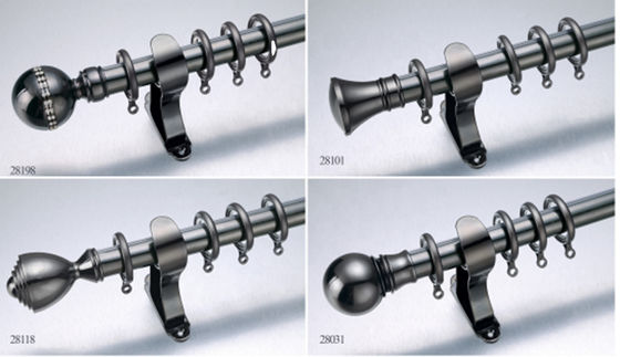 Couleur en bronze de nickel de Rod Metal Stainless Steel Material de tuyau moderne de rideau
