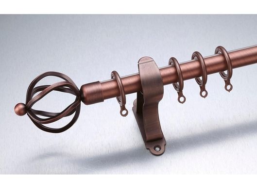 Rideau Rods en Finial en laiton antique de feuille de la longueur 3m du Kenya long