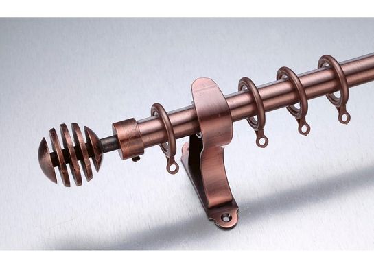 Rideau Rods en Finial en laiton antique de feuille de la longueur 3m du Kenya long