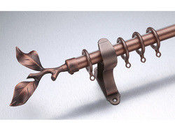 Rideau Rods en Finial en laiton antique de feuille de la longueur 3m du Kenya long