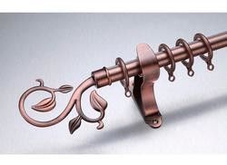 Rideau Rods en Finial en laiton antique de feuille de la longueur 3m du Kenya long