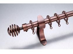 Rideau Rods en Finial en laiton antique de feuille de la longueur 3m du Kenya long