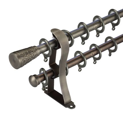 Anneau de parenthèses en aluminium de Rod Anti Rust With Cover de tuyau de rideau en métal
