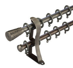 Anneau de parenthèses en aluminium de Rod Anti Rust With Cover de tuyau de rideau en métal