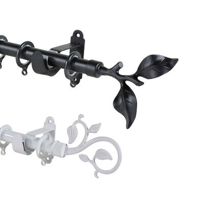 Taille en verre décorative de Rod Leaf Finials With 22mm 25mm de tuyau de rideau