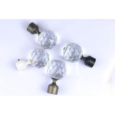Taille en verre décorative de Rod Leaf Finials With 22mm 25mm de tuyau de rideau