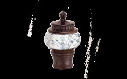 Taille en verre décorative de Rod Leaf Finials With 22mm 25mm de tuyau de rideau