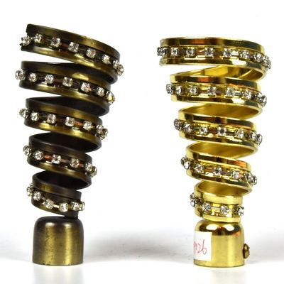 Décoration d'or en bronze de Rod Finials Metal Material For de tuyau de rideau en couleur