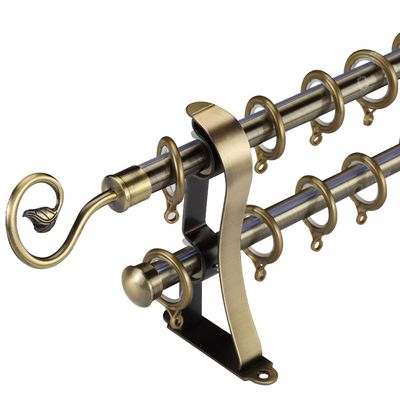 Parenthèse de Rod Double Bracket Wall Curtain de rideau en Rod Aluminum Bar Ceiling Mount