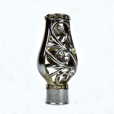 Rideau Rod Head Crystal Material Durable en forme de couronne pour la décoration