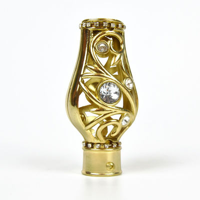 Rideau Rod Head Crystal Material Durable en forme de couronne pour la décoration