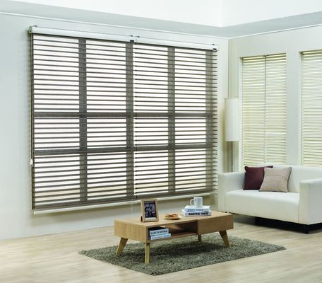 Abat-jour de fenêtre intelligents d'intérieur de double couche pour l'ODM à la maison de décor