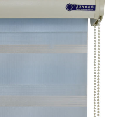 Le zèbre motorisé pur de double couche aveugle le modèle horizontal pour la fenêtre d'oriel