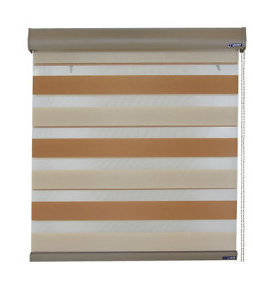 Double couche de rideau aveugle horizontal d'intérieur en zèbre pour le salon