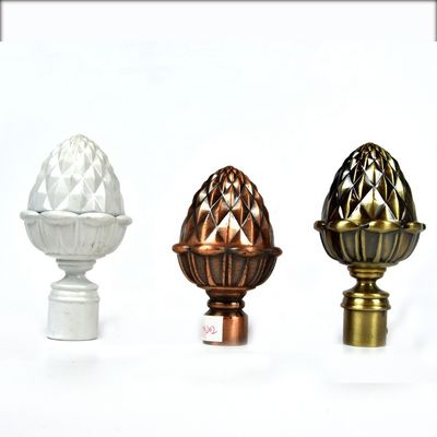couleur de cuivre en bronze de Rod Accessories With Gold Sliver de rideau en fenêtre de 19mm