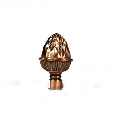 couleur de cuivre en bronze de Rod Accessories With Gold Sliver de rideau en fenêtre de 19mm